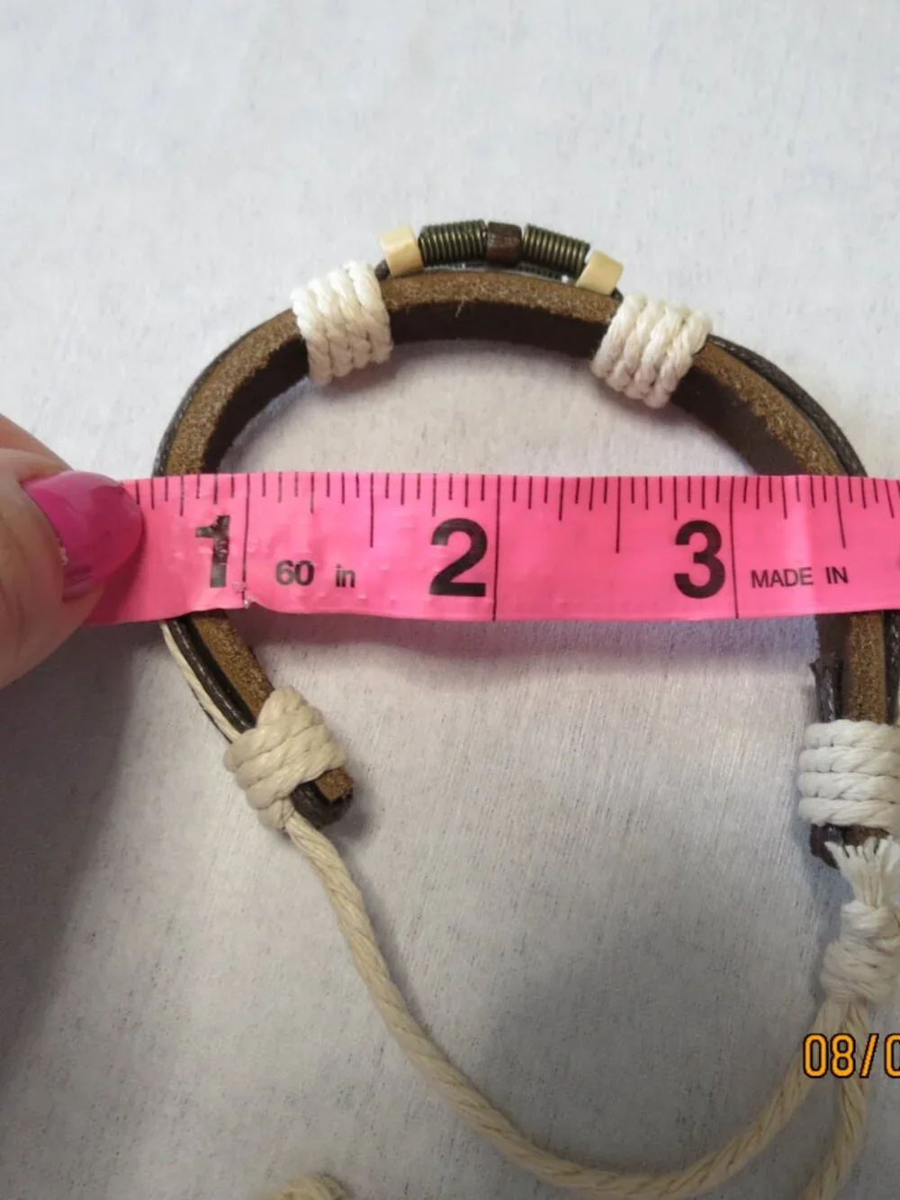 NWOT Men's Leather Slip knot bracelet